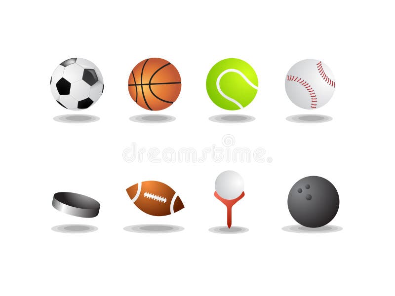 Sport Icons As Balls Isolated Stock Illustrations – 31 Sport Icons ...